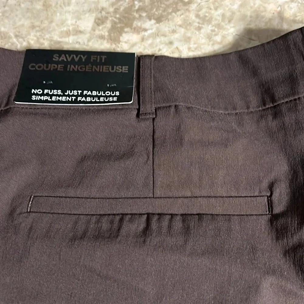 Pennington pants ,women size 26.  NWT, brown,savvy fit,straight leg,pull on - Picture 10 of 16